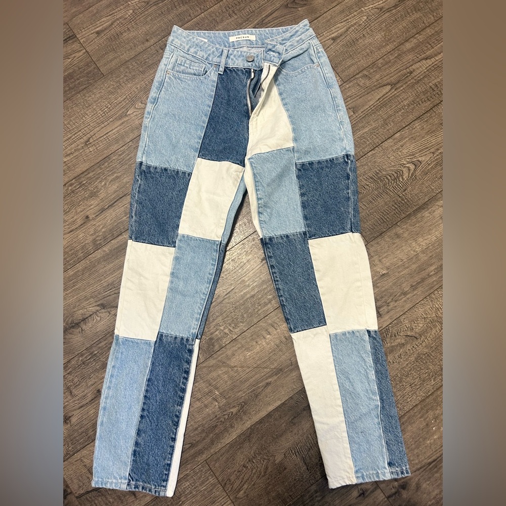 Patchwork Denim Jeans - image 1